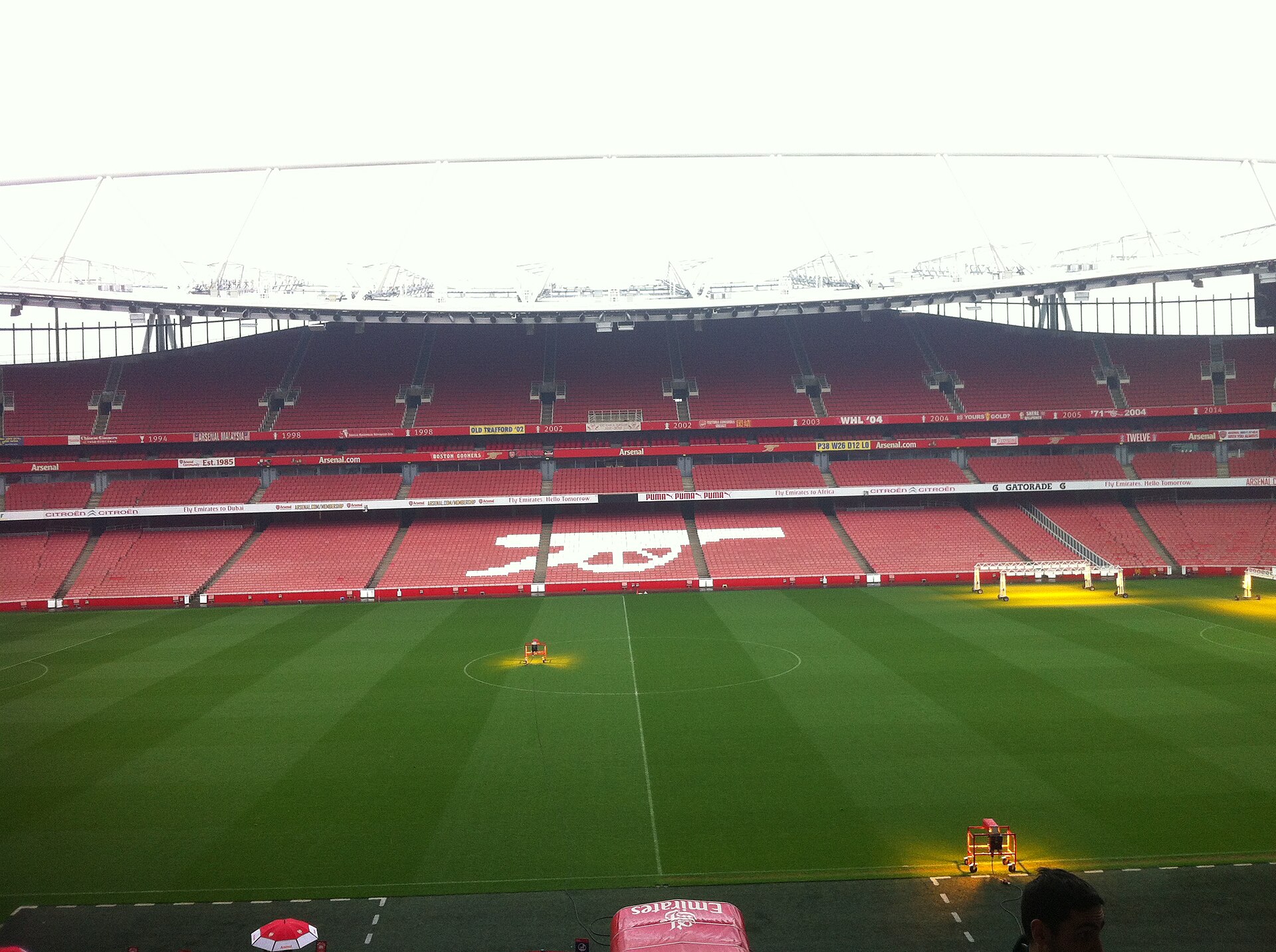 The Emirates Stadium, empty