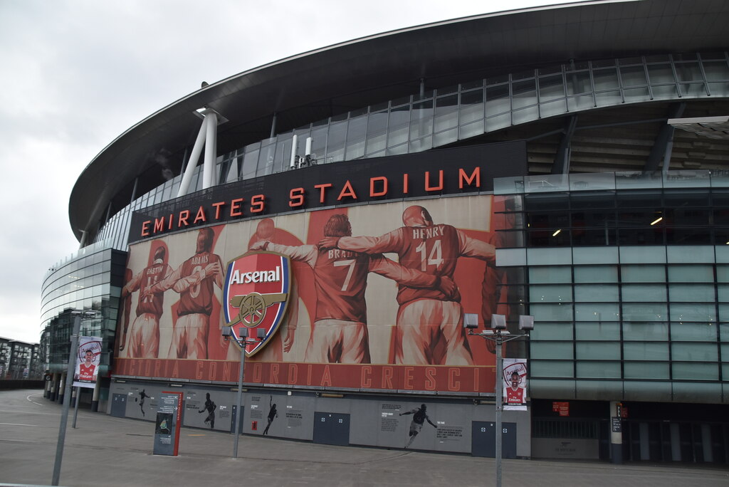 The Emirates Stadium exterior mural
